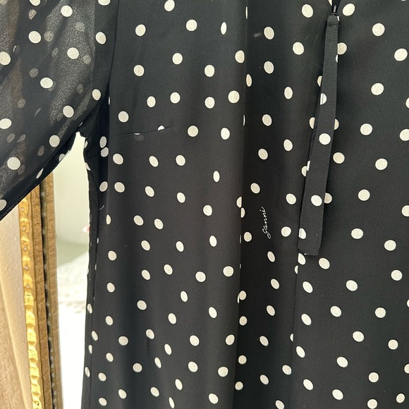 GANNI Black and White Logo Dress - Picture 7 of 8
